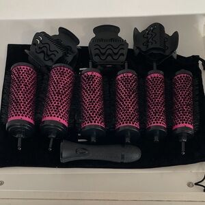 Pink and Black Heat Styling Detachable Hair Brush Set